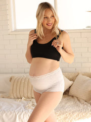 2Pack Gracie Bamboo Maternity Underwear in Grey+Navy
