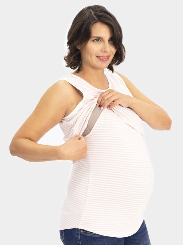 Maternity to Nursing Stripe Top