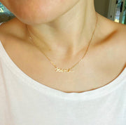“Mama” script necklace- gold